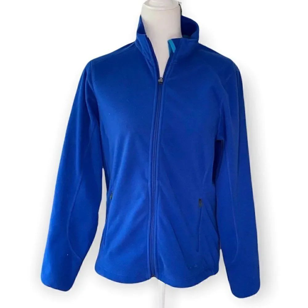L.L. Bean Polartec Windbloc Blue Zip Up Athletic Jacket SZ S